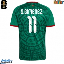 Mexico Santiago Gimenez #11 Hjemmedrakt EM 2024 Kortermet